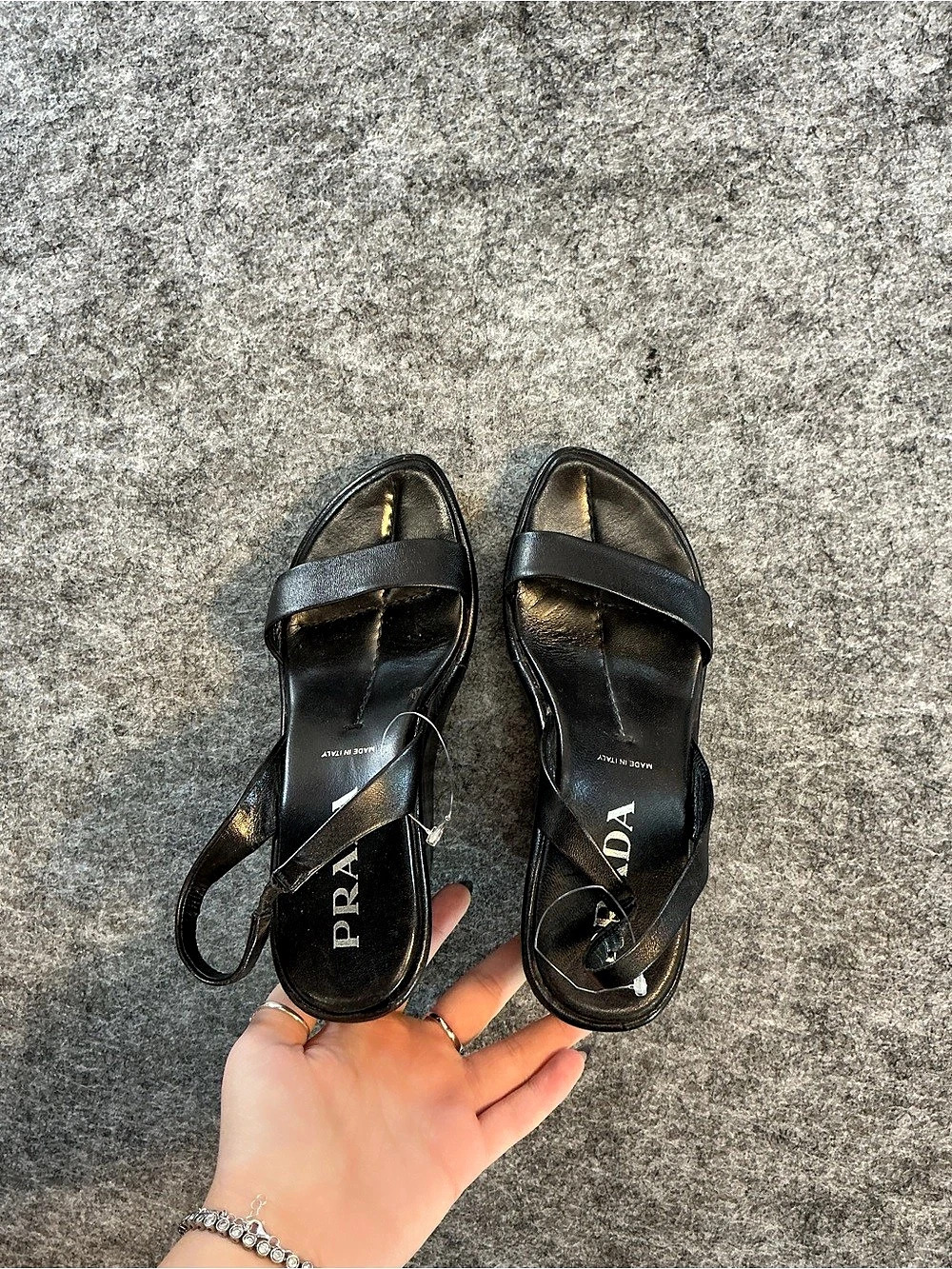Prada Black Wedge Heels EU 35